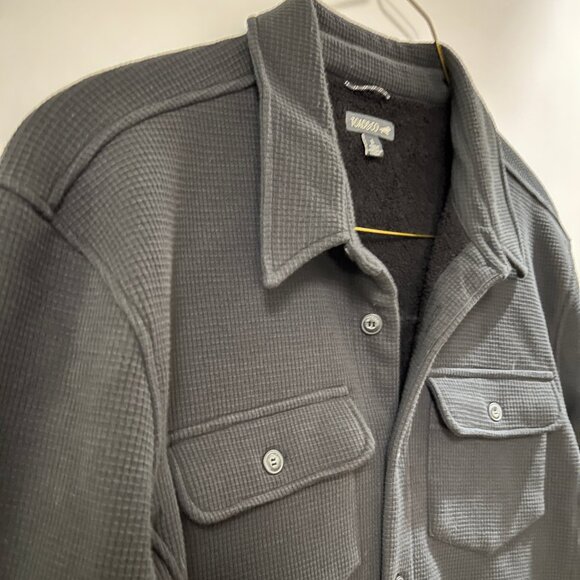 Toad & Co Waffle Knit, Fleece Lined Shirt Jac / Blue / Large - Picture 3 of 7